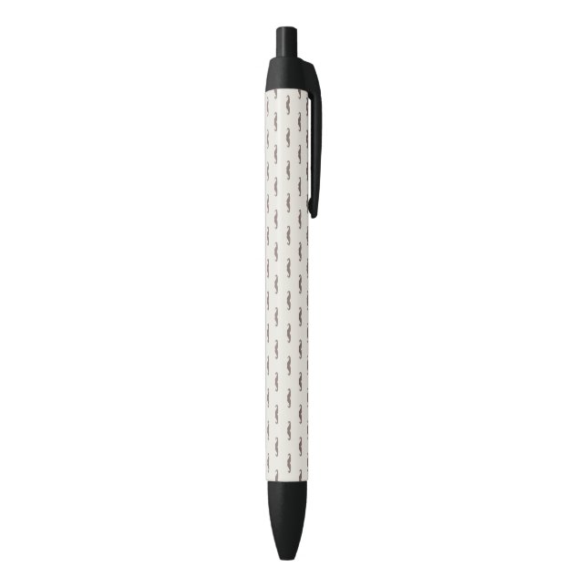 Moustache hipster pattern 3 black ink pen (Bottom (Vertical))