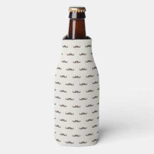 Moustache hipster pattern 3 bottle cooler