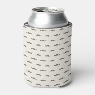 Moustache hipster pattern 3 can cooler