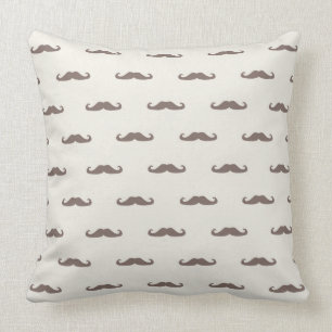 Moustache hipster pattern 3 cushion