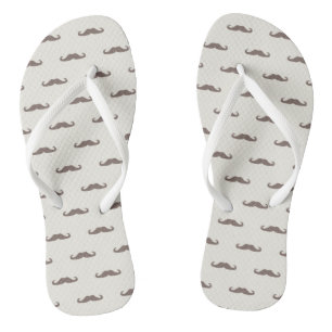 Moustache hipster pattern 3 jandals