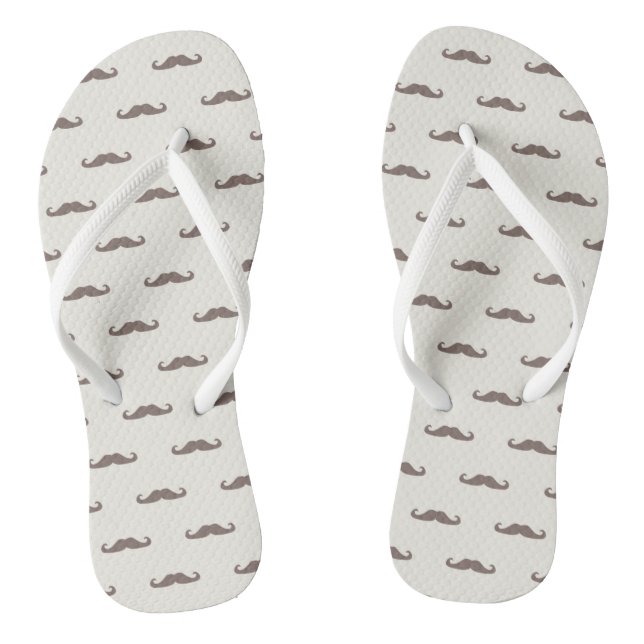 Moustache hipster pattern 3 jandals (Footbed)