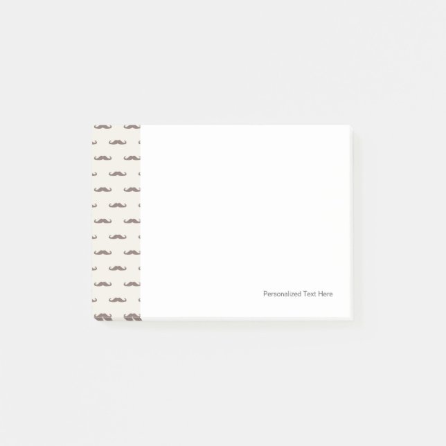 Moustache hipster pattern 3 post-it notes (Front)