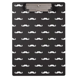 Moustache hipster pattern clipboard