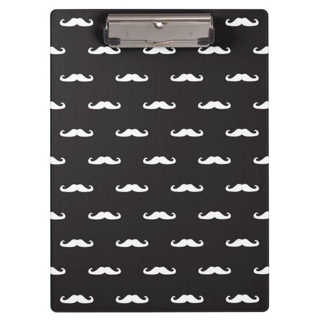 Moustache hipster pattern clipboard (Front)