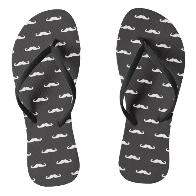Moustache hipster pattern jandals (Footbed)