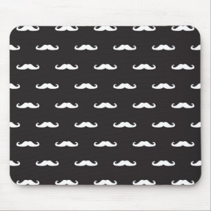 Moustache hipster pattern mouse pad