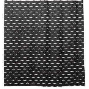 Moustache hipster pattern shower curtain