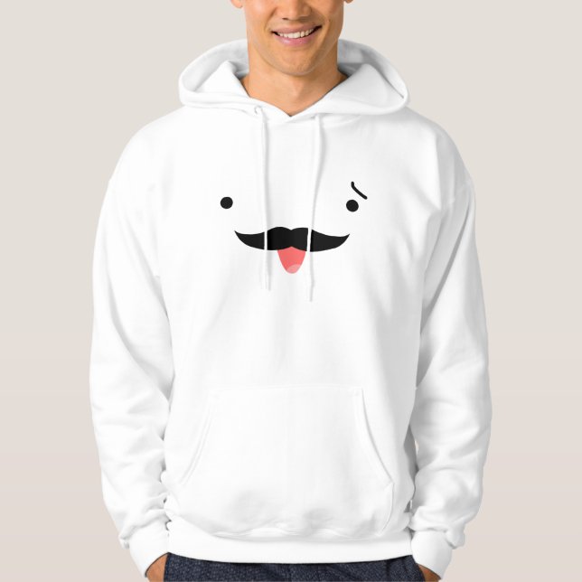 Moustache Hoodie (Front)