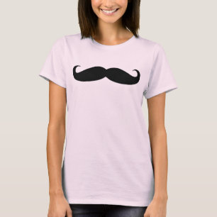 Moustache in Black or White T-Shirt