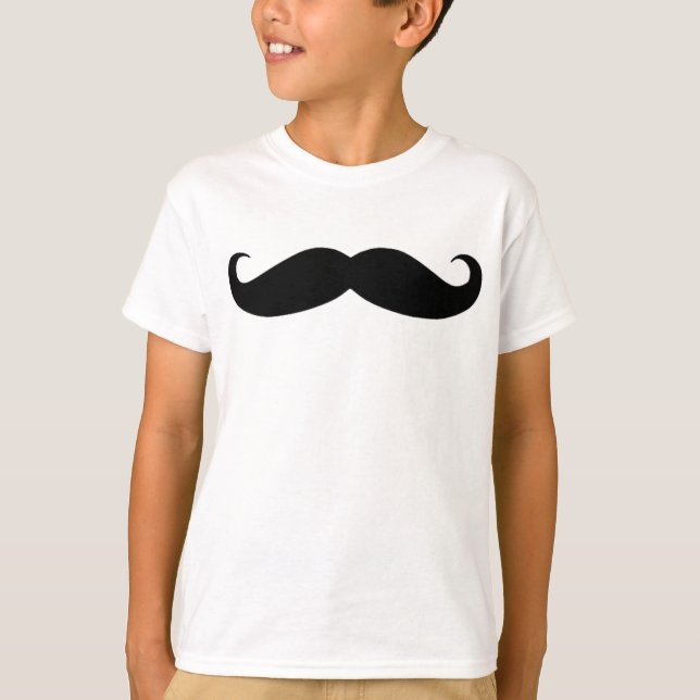 Moustache in Black or White T-Shirt (Front)