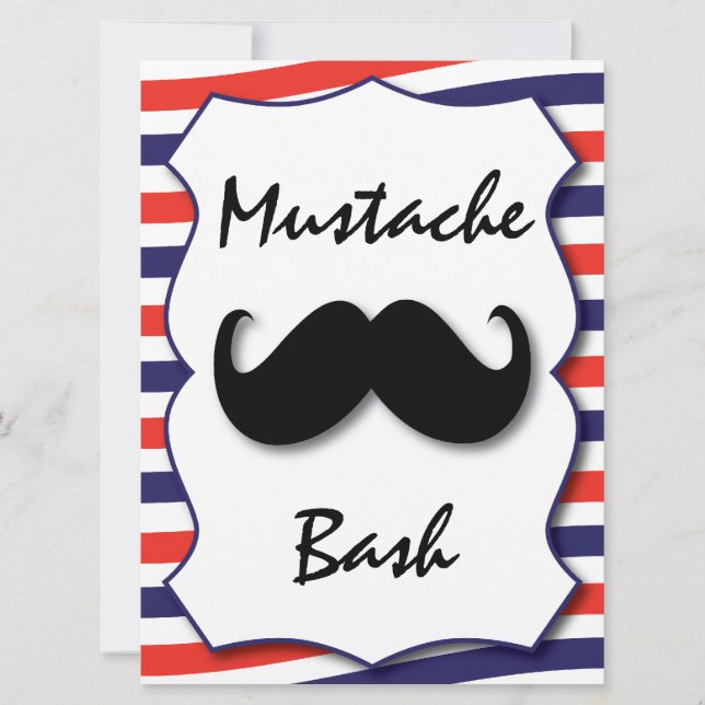 Moustache Invitation (Front)