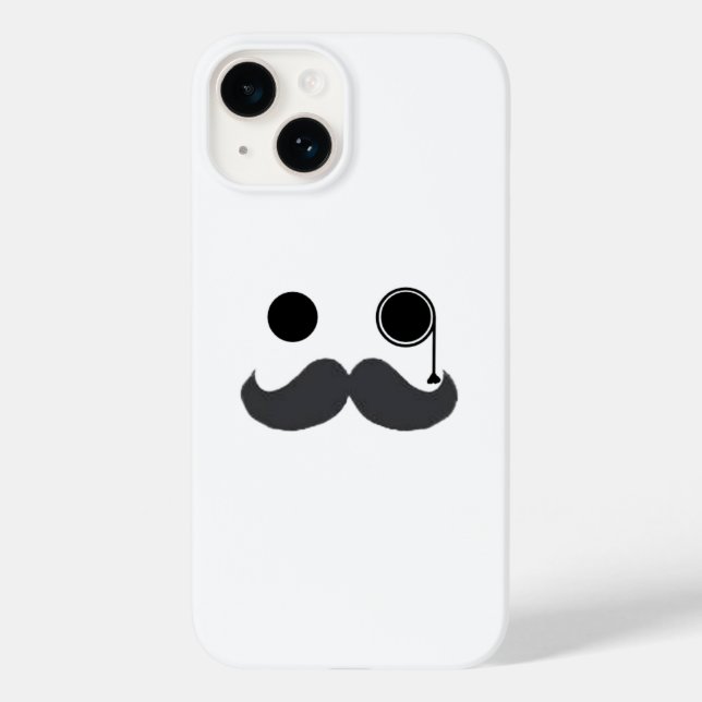 Moustache iphone 14 phone case (Back)