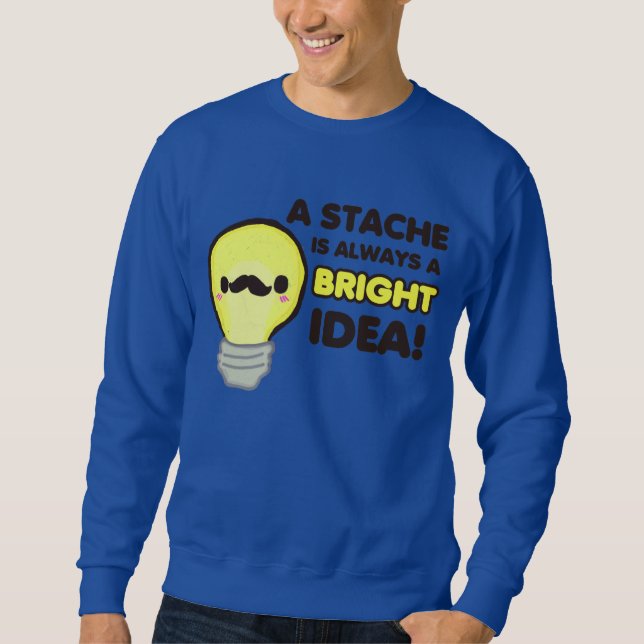 Moustache Lightbulb Sweatshirt (Front)