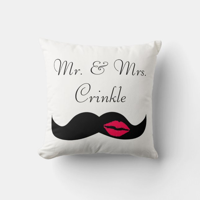 Moustache & Lips Cushion (Front)