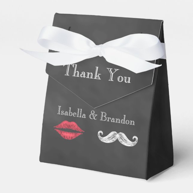 Moustache & Lips Favour Box (Front Side)