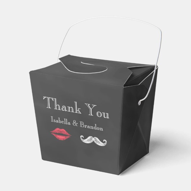 Moustache & Lips Favour Box 2 (Front Side)