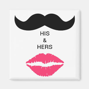 moustache & lips magnet