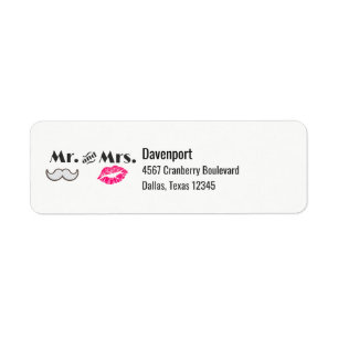 Moustache & Lips Mr. & Mrs