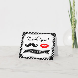 Moustache & Lips Thank You Cards