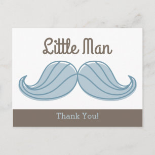 Moustache Little Man Postcard