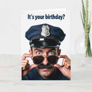 Moustache Man Birthday Card