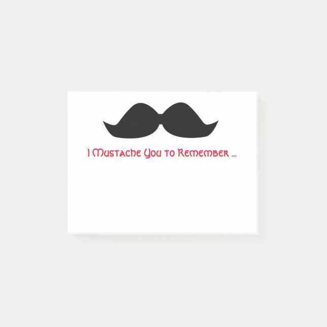 Moustache Memo Sticky Notes (Front)