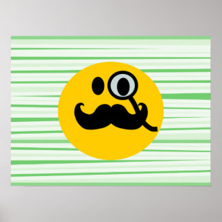 Moustache monocle poster