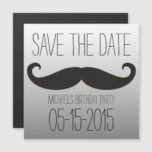 Moustache / Moustache / Schnurrbart + your text Magnetic Invitation
