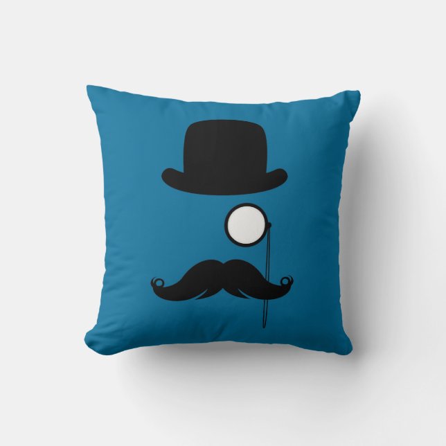 Moustache Moustache Stache Man Cushion (Front)
