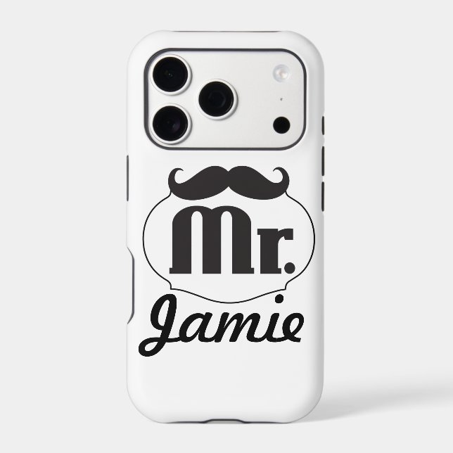 Moustache Mr. Hipster Vintage Retro (Back)