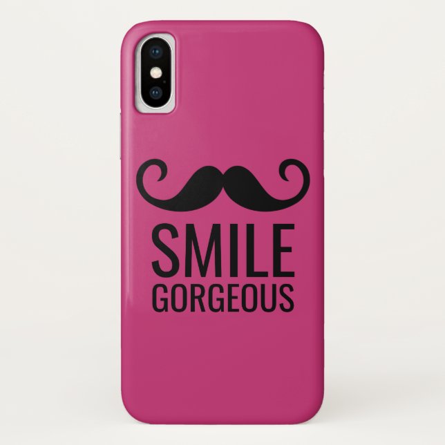 Moustache on ANY COLOR Case-Mate iPhone Case (Back)