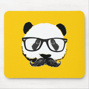 Moustache Pandaz In Da Disco Mouse Pad