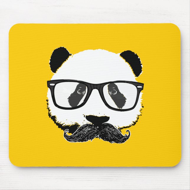 Moustache Pandaz In Da Disco Mouse Pad (Front)