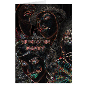 moustache party : neon staches