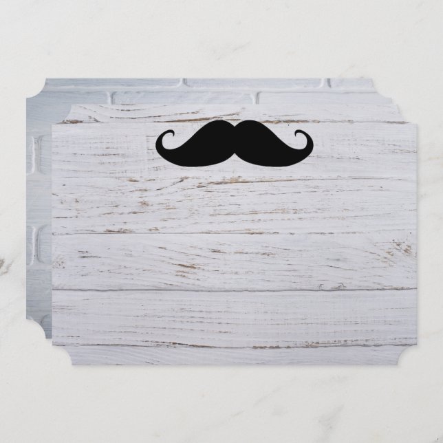 Moustache Party Shower Designer Destiny Destiny's Invitation (Front/Back)