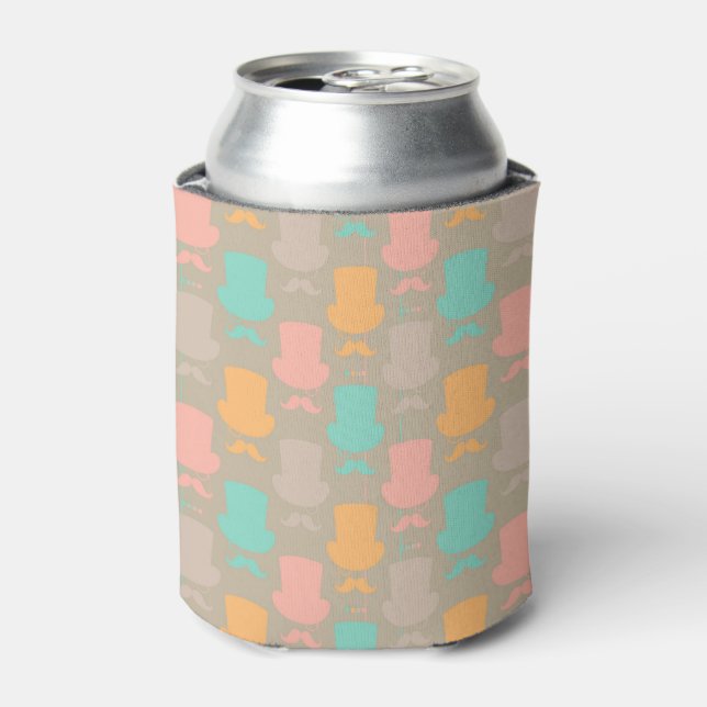 Moustache pattern 2 can cooler (Can Front)
