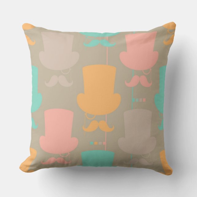 Moustache pattern 2 cushion (Front)