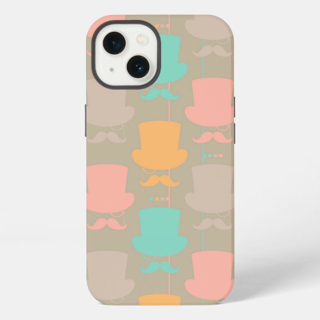 Moustache pattern 2 iPhone case (Back)