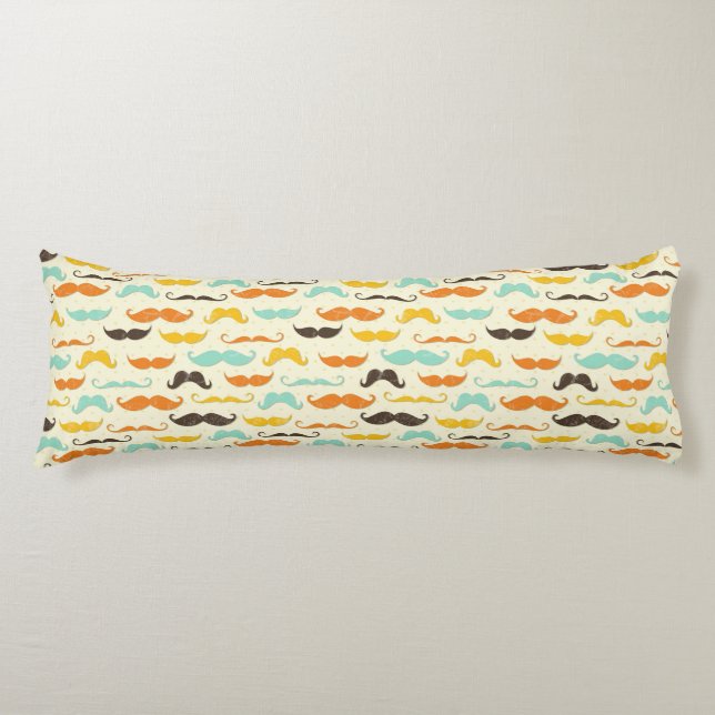 Moustache pattern 3 body cushion (Front)