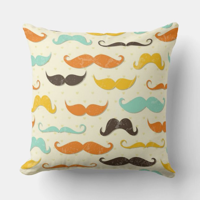 Moustache pattern 3 cushion (Front)