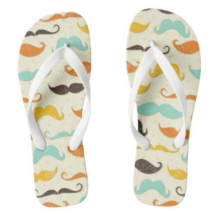 Moustache pattern 3 jandals