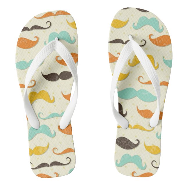 Moustache pattern 3 jandals (Footbed)