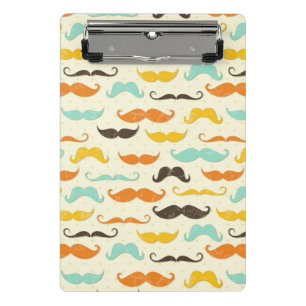 Moustache pattern 3 mini clipboard