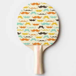 Moustache pattern 3 ping pong paddle