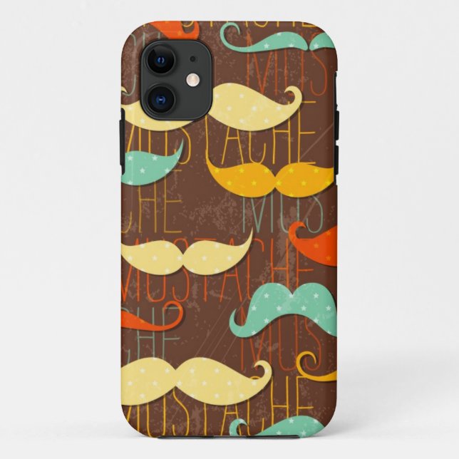 Moustache pattern Case-Mate iPhone case (Back)