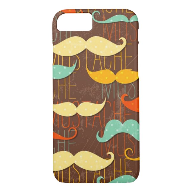 Moustache pattern Case-Mate iPhone case (Back)