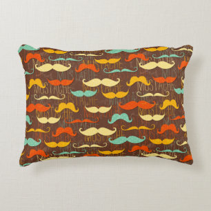 Moustache pattern decorative cushion