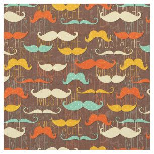 Moustache pattern fabric