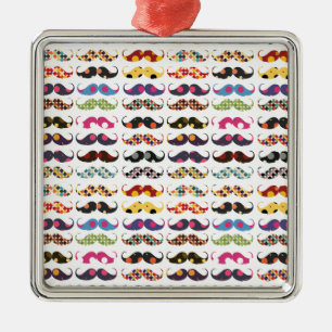 Moustache pattern is cute metal tree decoration